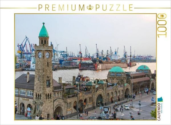 Produktbild: CALVENDO Puzzle Die St.Pauli Landungsbr&uuml;cken | 1000 Teile Lege-Gr&ouml;&szlig;e 64x48cm Foto-Puzzle f&uuml;r gl&uuml;ckliche Stunden