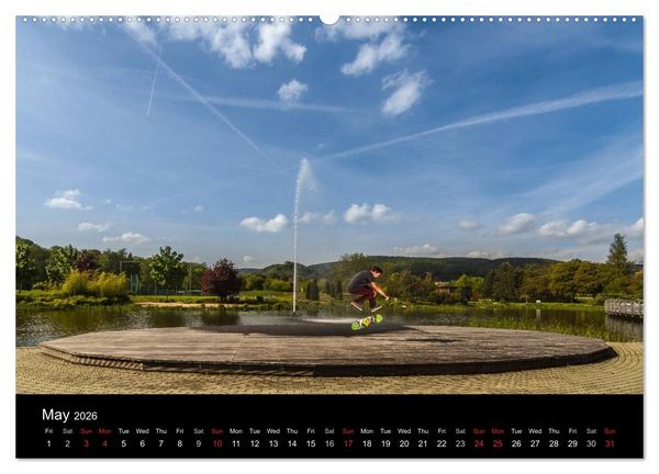 Produktbild: Skateboard - Street only (High Quality Premium Wall Calendar 2026 DIN A2 landscape),CALVENDO 12 Month Wall Calendar