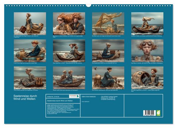 Produktbild: Seelenreise durch Wind und Wellen (Wandkalender 2026 DIN A2 quer), CALVENDO Monatskalender