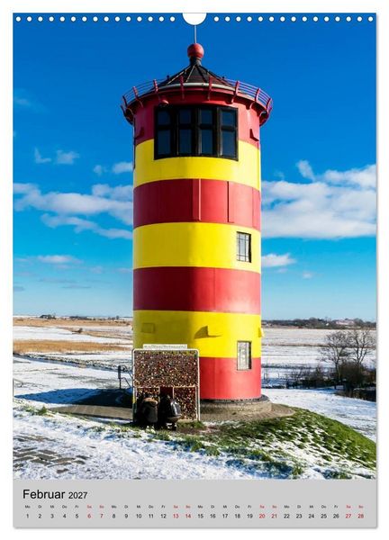 Produktbild: Leuchtt&uuml;rme an der Nordsee (Wandkalender 2027 DIN A3 hoch), CALVENDO Monatskalender