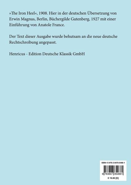 Produktbild: Die eiserne Ferse (Gro&szlig;druck)
