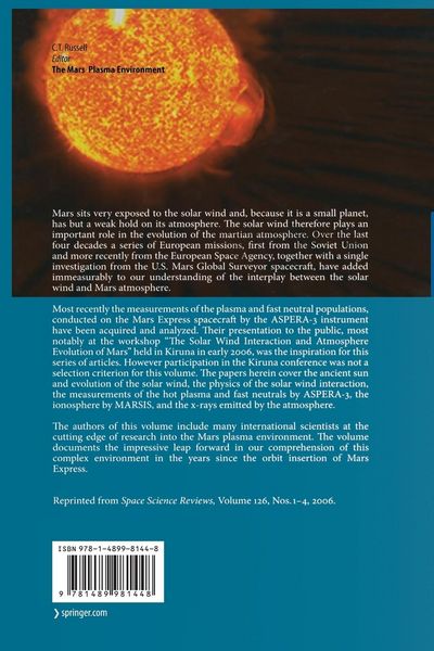 Produktbild: The Mars Plasma Environment