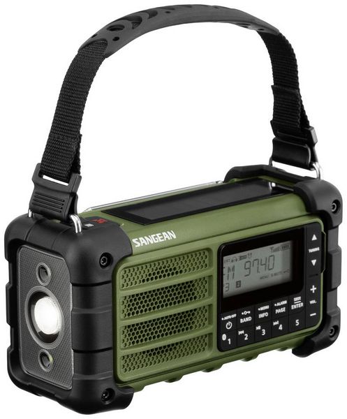Produktbild: Sangean MMR-99 FM Green Outdoorradio UKW, MW Notfallradio, Bluetooth&reg; Solarpanel, spritzwassergesch&uuml;tzt, staubdicht Gr&uuml;n