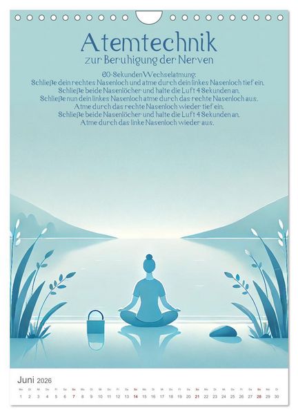 Produktbild: Dein Anti-Stress Kalender - Monatliche Inspirationen f&uuml;r mehr Entspannung (Wandkalender 2026 DIN A4 hoch), CALVENDO Monatskalender