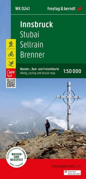 Freytag & berndt Wanderkarte WK 0241 Innsbruck, Stubai - Sellrain - Brenner 1:50.000, Sonstige von , KOMPASS freytag und berndt, 978-3-7079-2052-9