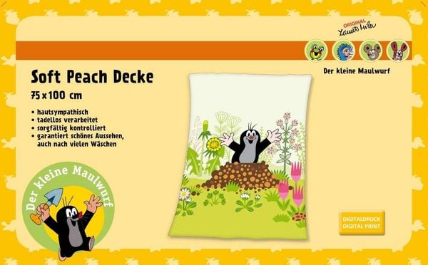 Produktbild: Klaus Herding 1507215014 - Der kleine Maulwurf Soft-Peachdecke, 75 x 100 cm