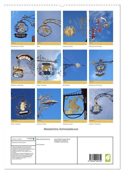 Produktbild: Meisterliche Schmiedekunst (hochwertiger Premium Wandkalender 2026 DIN A2 hoch), Kunstdruck in Hochglanz