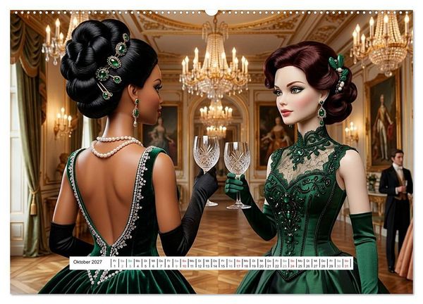 Produktbild: Fabulous Dolls &ndash; Belle &Eacute;poque (hochwertiger Premium Wandkalender 2027 DIN A2 quer), Kunstdruck in Hochglanz