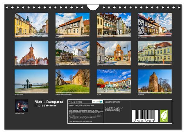Produktbild: Ribnitz Damgarten Impressionen (Wandkalender 2026 DIN A4 quer), CALVENDO Monatskalender