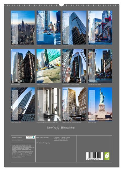 Produktbild: New York - Blickwinkel (hochwertiger Premium Wandkalender 2026 DIN A2 hoch), Kunstdruck in Hochglanz