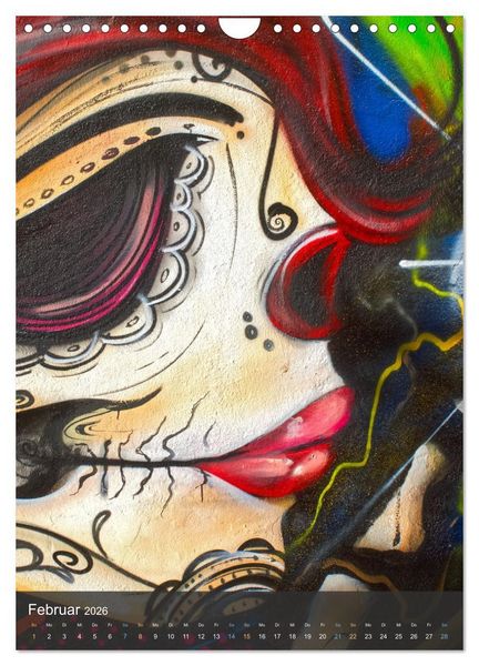 Produktbild: Graffiti Kunst an der frischen Luft (Wandkalender 2026 DIN A4 hoch), CALVENDO Monatskalender