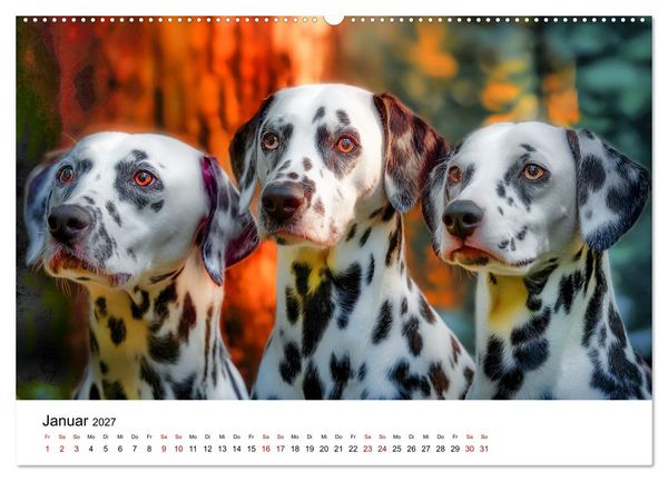 Produktbild: Dalmatiner - Mehr als nur Punkte! (Wandkalender 2027 DIN A2 quer), CALVENDO Monatskalender