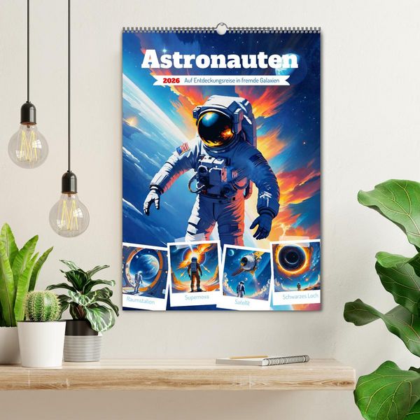 Produktbild: Astronauten. Auf Entdeckungsreise in fremde Galaxien (Wandkalender 2026 DIN A2 hoch), CALVENDO Monatskalender