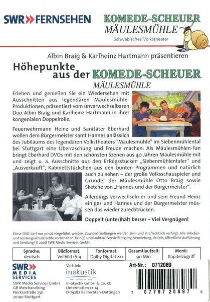 Produktbild: Komede-Scheuer M&auml;ulesm&uuml;hle - H&ouml;hepunkte aus der Komede-Scheuer M&auml;ulesm&uuml;hle