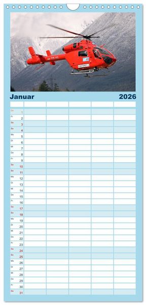 Produktbild: Familienplaner 2026 - Helikopter in der Luft 2.0 mit 5 Spalten (Wandkalender, 21 x 45 cm) CALVENDO