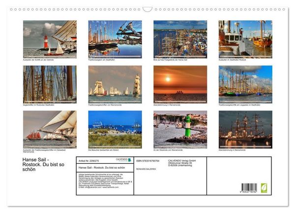 Produktbild: Hanse Sail - Rostock. Du bist so sch&ouml;n (Wandkalender 2027 DIN A2 quer), CALVENDO Monatskalender