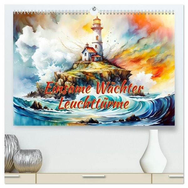Produktbild: Einsame W&auml;chter Leuchtt&uuml;rme (hochwertiger Premium Wandkalender 2026 DIN A2 quer), Kunstdruck in Hochglanz