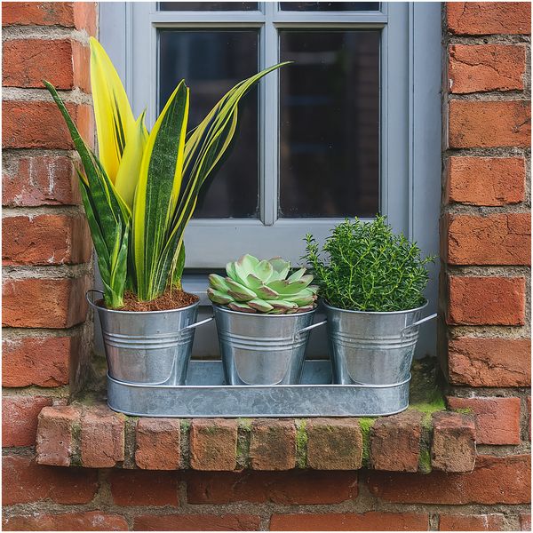 Produktbild: HTI-Living Pflanz-Set CORNWALL, D=13cm, H=12 cm, L=38,5 cm,