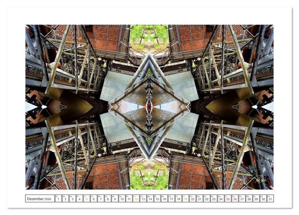Produktbild: Faszination Spiegelung - Industrie und Technik (Tischkalender 2026 DIN A5 quer), CALVENDO Monatskalender