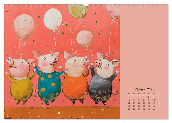 Produktbild: Wenn Tiere feiern (Wandkalender 2026 DIN A2 quer), CALVENDO Monatskalender