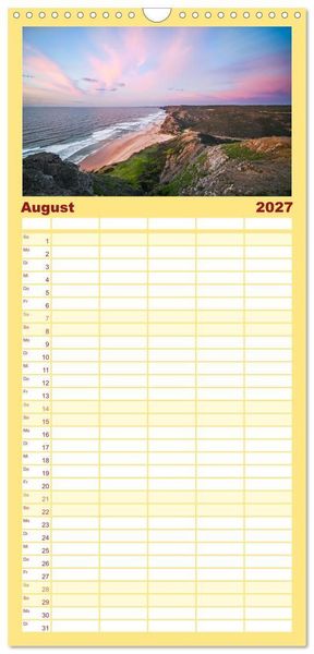 Produktbild: Familienplaner 2027 - Wundervolle Algarve mit 5 Spalten (Wandkalender, 21 x 45 cm) CALVENDO