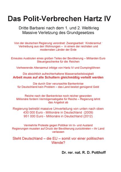 Produktbild: Das Polit-Verbrechen Hartz IV