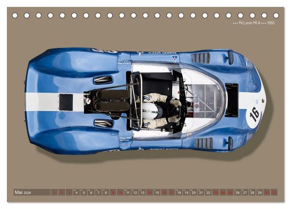 Produktbild: Legenden des Rennsports Historic Sports Cars 1960-1975 (Tischkalender 2026 DIN A5 quer), CALVENDO Monatskalender