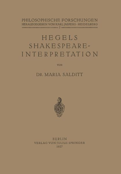 Produktbild: Hegels Shakespeare- Interpretation