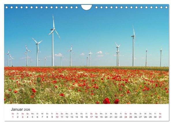 Produktbild: Deutschland, Energie des Windes: wundersch&ouml;ne Landschaften (Wandkalender 2026 DIN A4 quer), CALVENDO Monatskalender