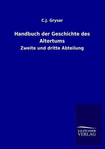 Produktbild: Handbuch der Geschichte des Altertums