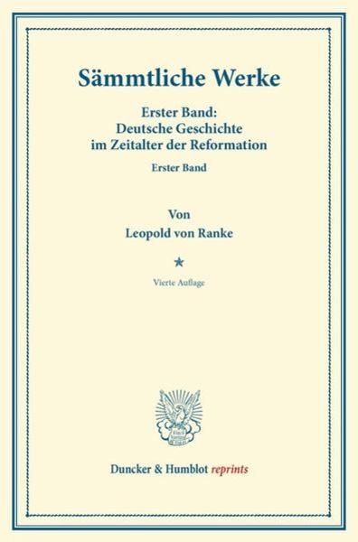 Sämmtliche Werke., Taschenbuch von Leopold Ranke, Duncker & Humblot, 9783428168552
