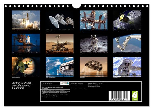 Produktbild: Auftrag im Weltall. Astronauten und Raumfahrt (Wandkalender 2026 DIN A4 quer), CALVENDO Monatskalender