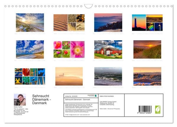 Produktbild: Sehnsucht D&auml;nemark - Danmark (Wandkalender 2026 DIN A3 quer), CALVENDO Monatskalender