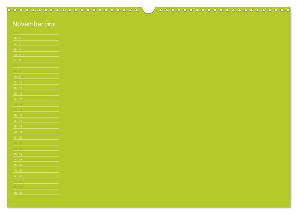 Produktbild: Bastel-Geburtstagskalender gr&uuml;n / Geburtstagskalender (Wandkalender 2026 DIN A3 quer), CALVENDO Monatskalender