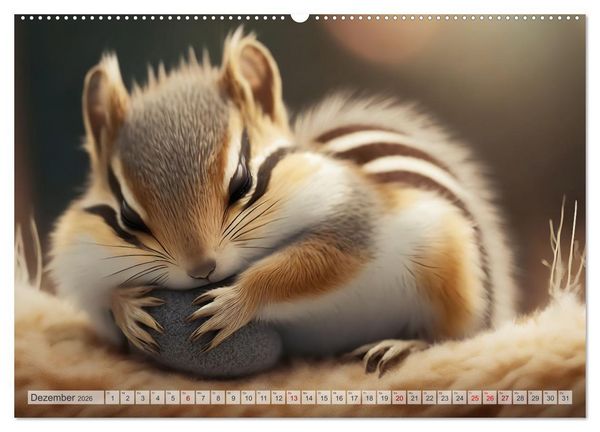 Produktbild: Traumhafte Ruhe - Ein Jahr mit s&uuml;&szlig;en Schlafm&uuml;tzen (Wandkalender 2026 DIN A2 quer), CALVENDO Monatskalender