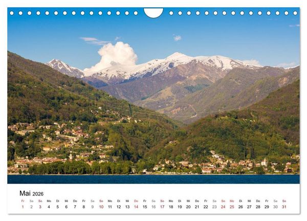 Produktbild: Lago Maggiore - Unterwegs am Westufer (Wandkalender 2026 DIN A4 quer), CALVENDO Monatskalender