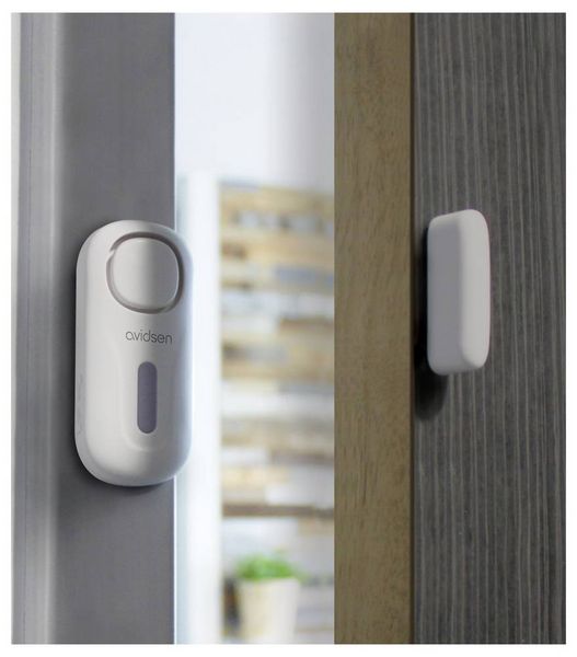 Produktbild: Avidsen T&uuml;r-/Fensteralarm Wei&szlig; Set mit Fernbedienung 120 dB 100022