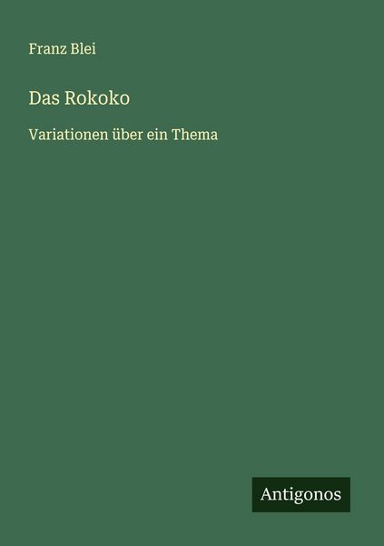 Produktbild: Das Rokoko