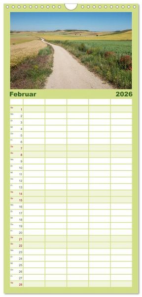 Produktbild: Familienplaner 2026 - Camino 2026 mit 5 Spalten (Wandkalender, 21 x 45 cm) CALVENDO