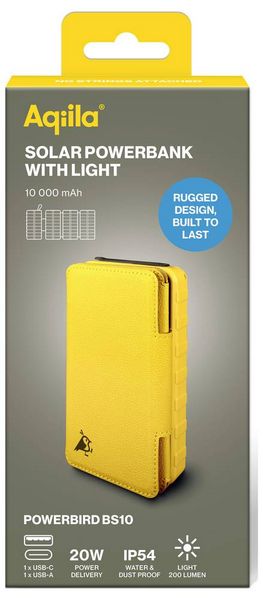 Produktbild: Aqiila Powerbird BS10 AQPBPBIBS1SG973 Solar-Powerbank 6 W 10000 mAh