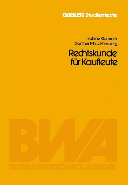 Produktbild: Rechtskunde f&uuml;r Kaufleute