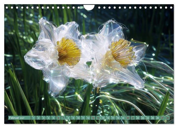 Produktbild: Luminous Garden. Wo Biologie und KI verschmelzen (Wandkalender 2027 DIN A4 quer), CALVENDO Monatskalender