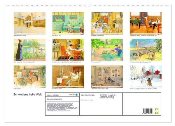 Produktbild: Schwedens heile Welt (Wandkalender 2026 DIN A2 quer), CALVENDO Monatskalender