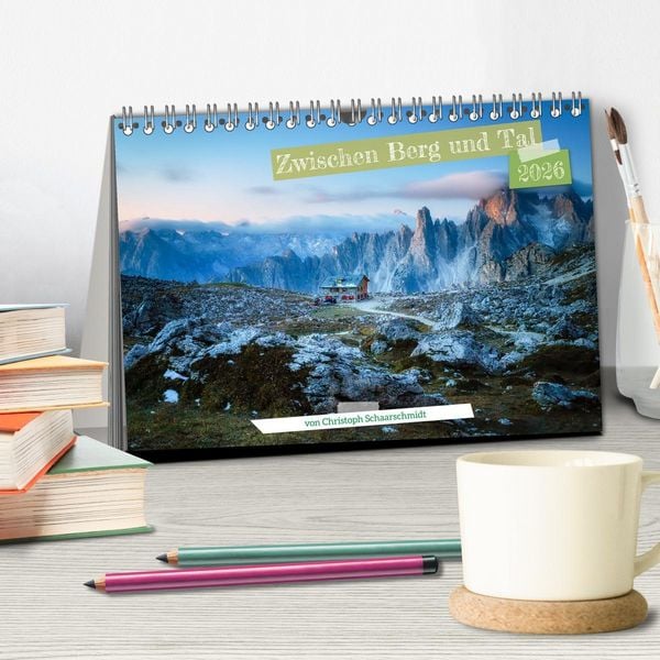 Produktbild: Zwischen Berg und Tal (Tischkalender 2026 DIN A5 quer), CALVENDO Monatskalender
