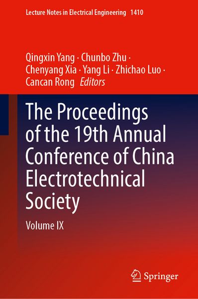 Produktbild: The Proceedings of the 19th Annual Conference of China Electrotechnical Society
