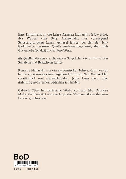 Produktbild: Einf&uuml;hrung in die Lehre Ramana Maharshis in seinen eigenen Worten