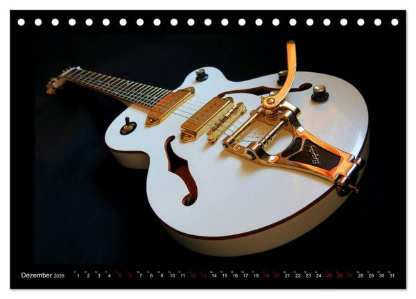 Produktbild: Rockgitarren im Blitzlicht (Tischkalender 2026 DIN A5 quer), CALVENDO Monatskalender