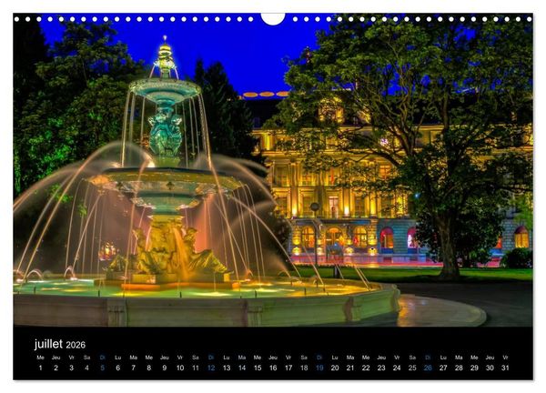 Produktbild: Cr&eacute;puscule sur Gen&egrave;ve (Calendrier mural 2026 DIN A3 vertical), CALVENDO calendrier mensuel