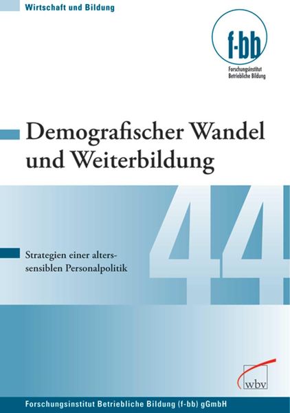 Produktbild: Demografischer Wandel und Weiterbildung