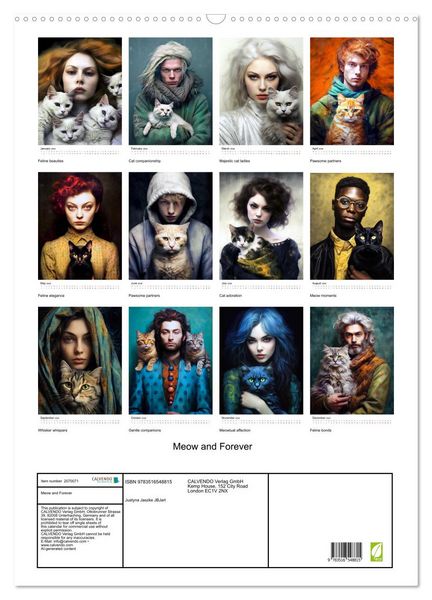 Produktbild: Meow and Forever (Wall Calendar 2026 DIN A2 portrait), CALVENDO 12 Month Wall Calendar